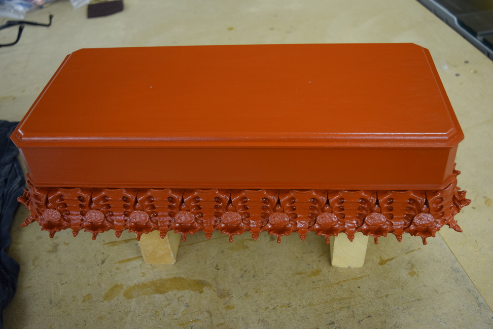  The finished red oxide base coat. 