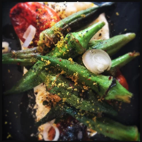 Grilled okra at Coquette New Orleans