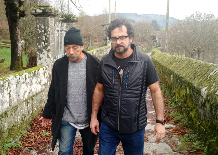 Spanish wine importer André Tamers of De Maison Selections with winemaker Emilio Rojo (left) in Ribeiro, Spain. Photo courtesy of De Maison. 