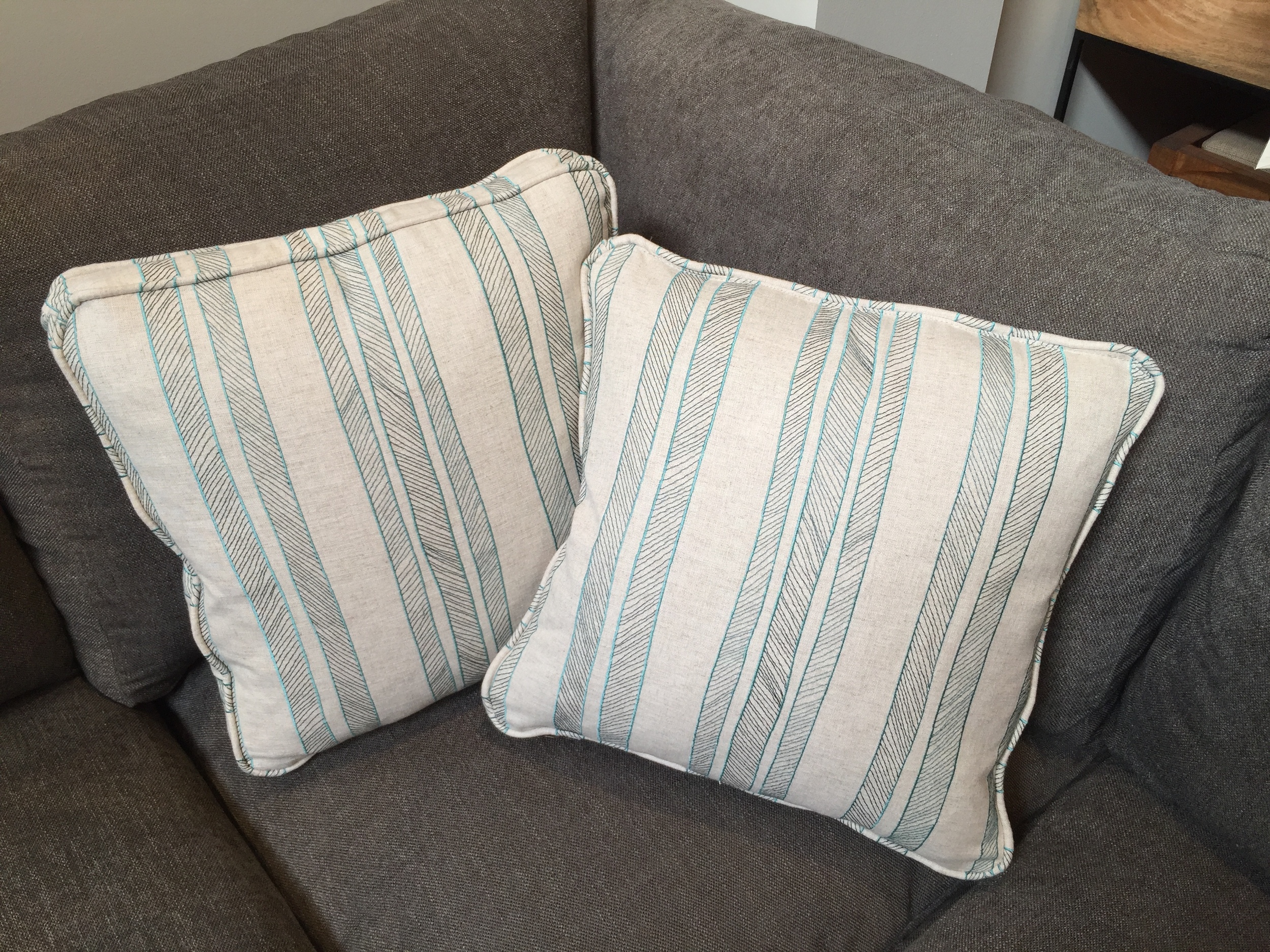 Blue Striped Pillow