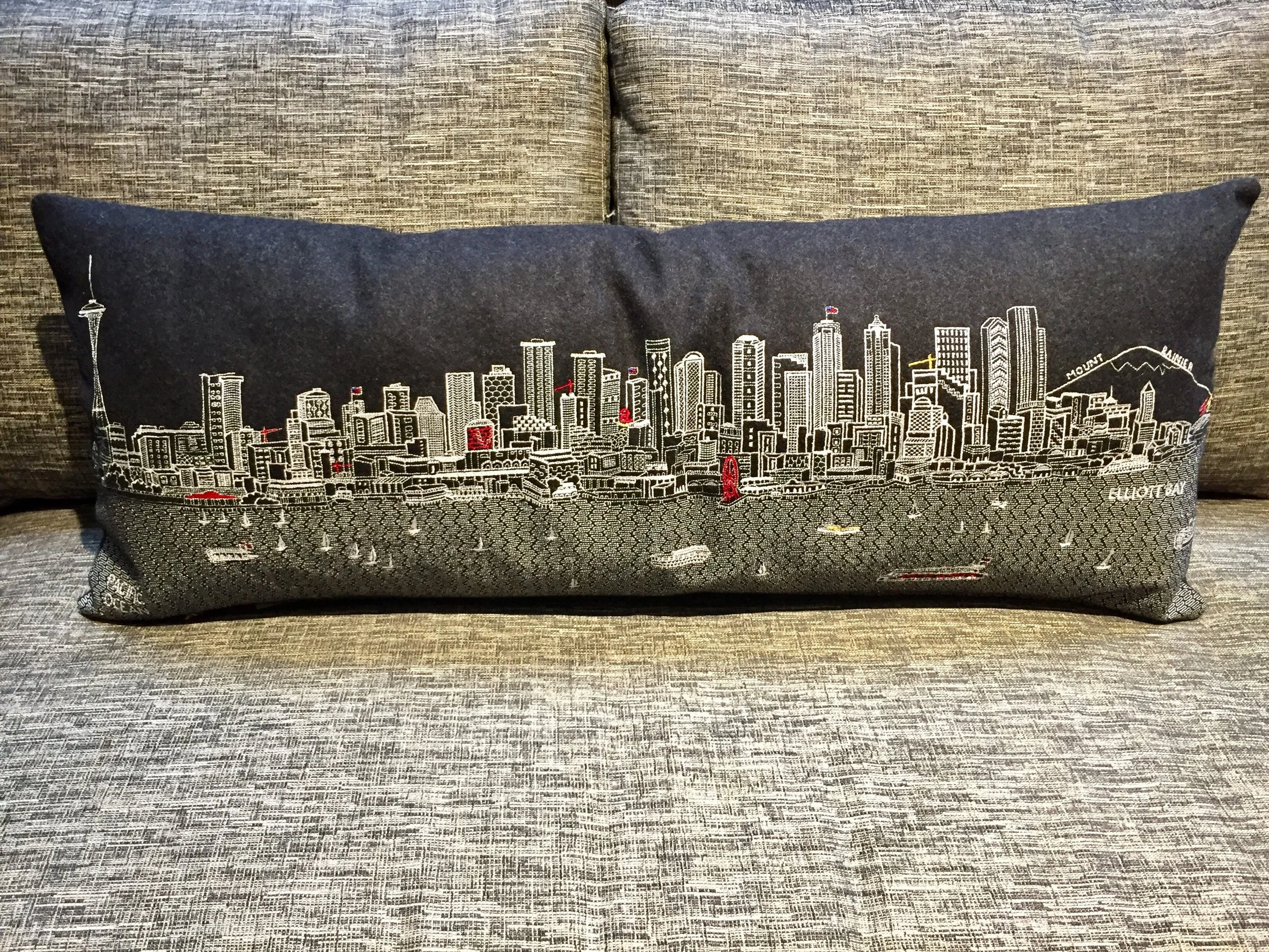 Seattle Night Pillow