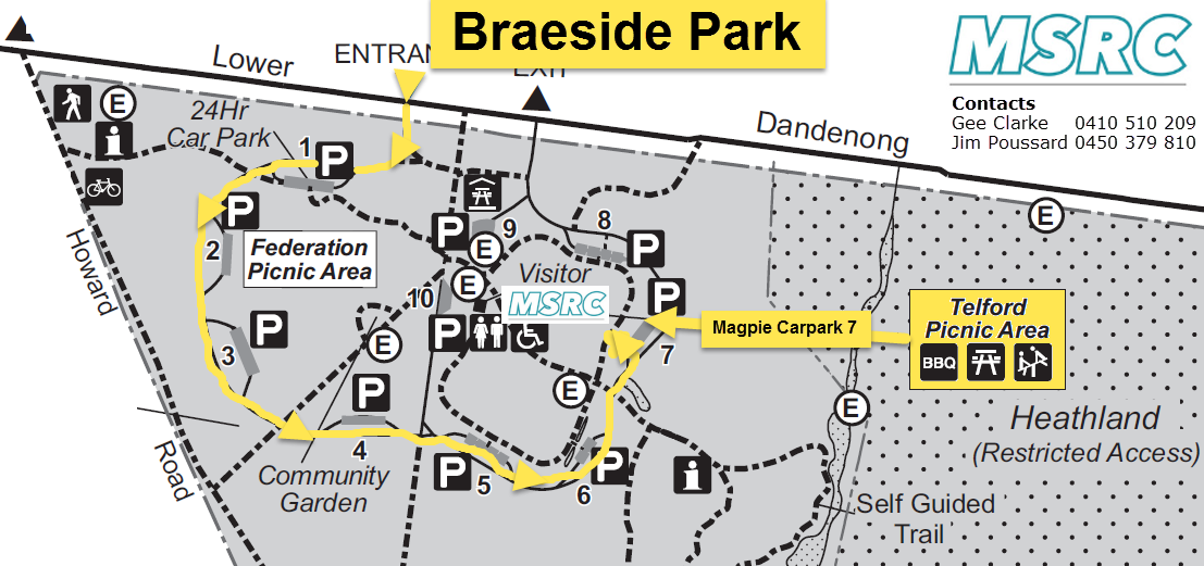 MSRC Braeside Park Run Map
