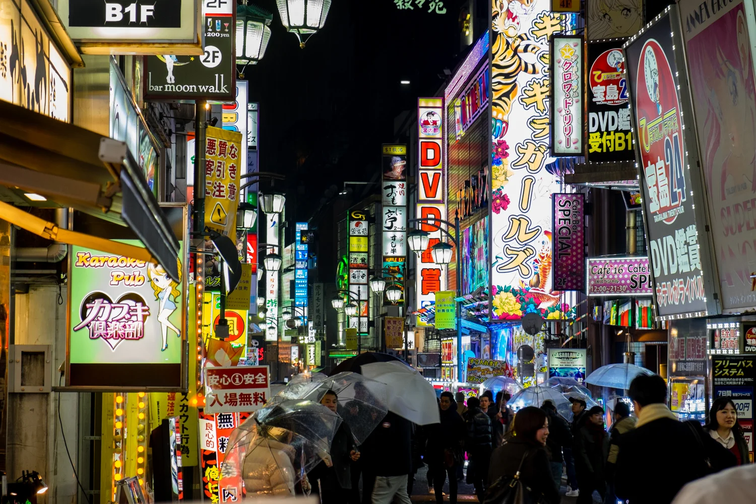 Bright lights of Kabukicho.