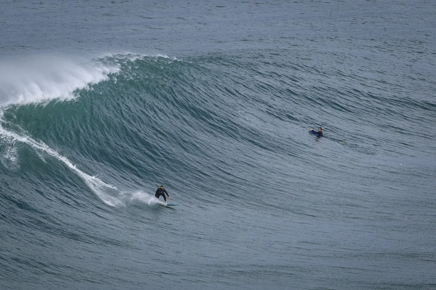 One of the tow surfers reaping the rewards.