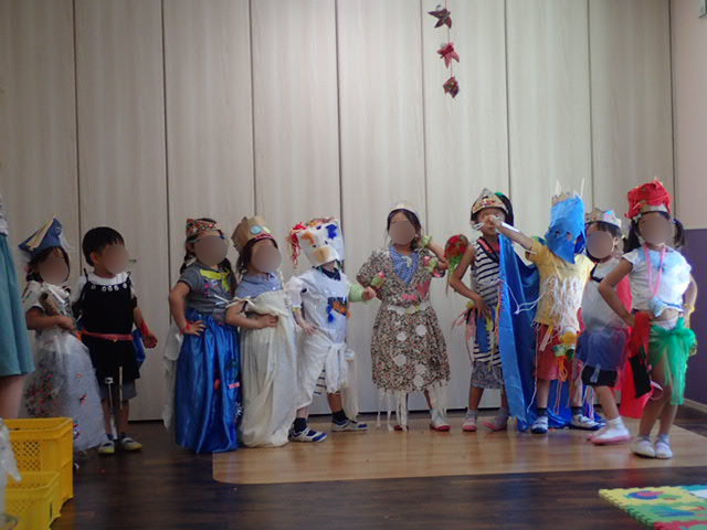 We paraded our new designs indoors...