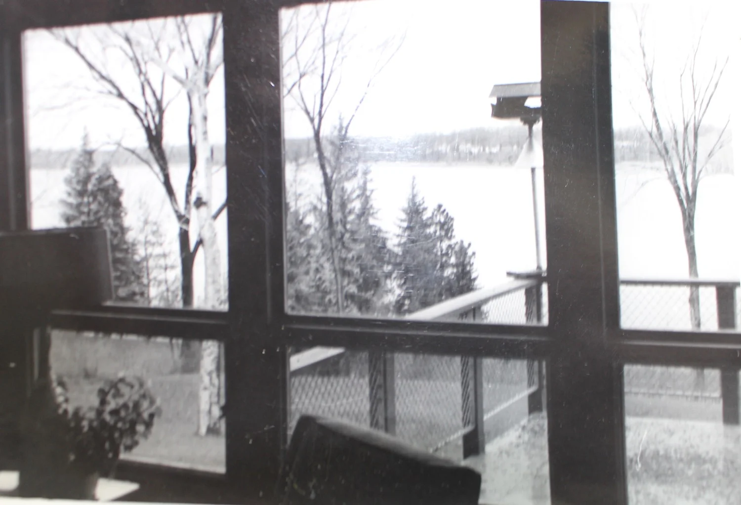 Looking from Dr. Swanson's House out at Reeds Lake. Slide taken at time of construction from Firant Family archives.