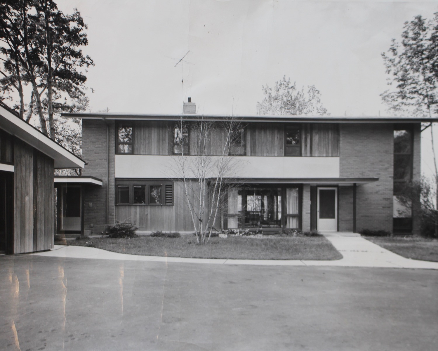 Dr. Swanson House on Reeds Lake. Swanson family photo taken shortly after construction.