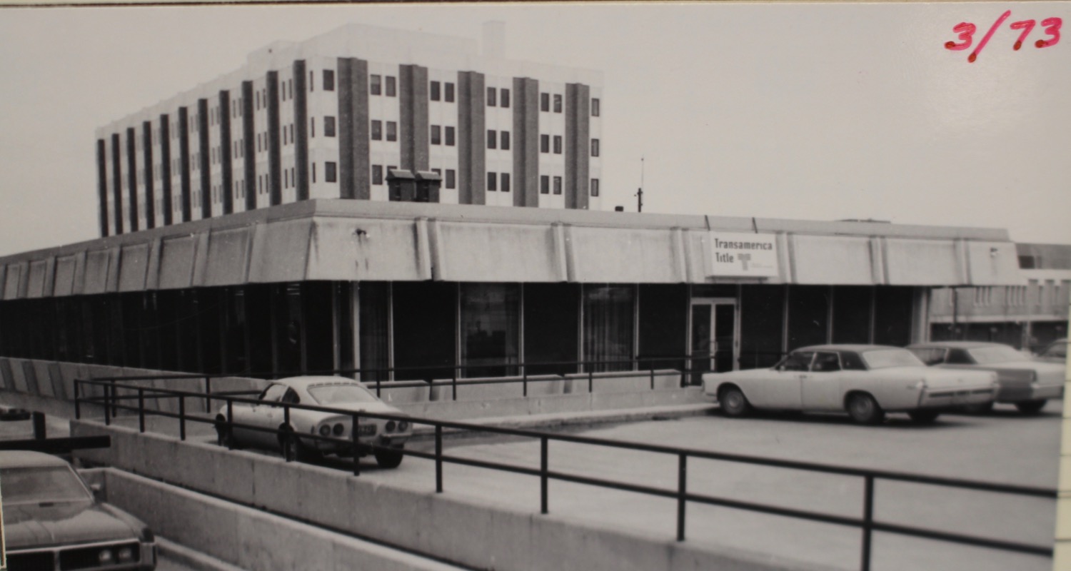 Michigan Street Side of the building showing the parking deck. Photo Courtesy of City of Grand Rapids Community Archives and Research Center.