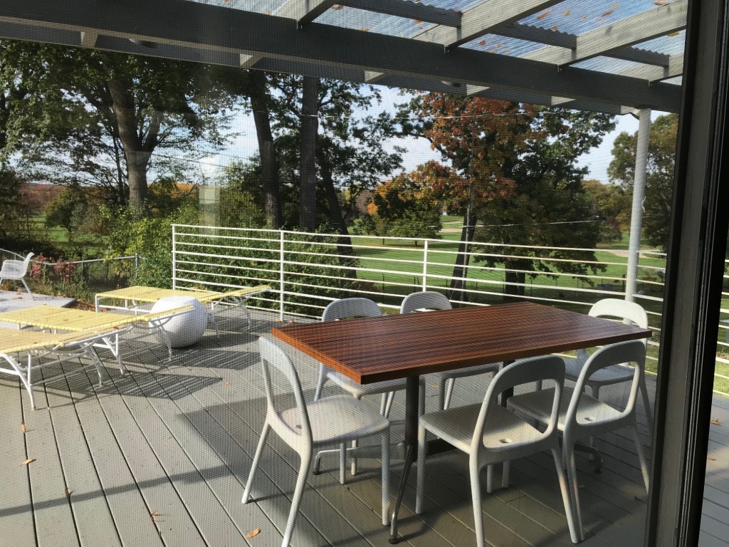 DECK SEATING WITH VIEW OF GOLF COURSE