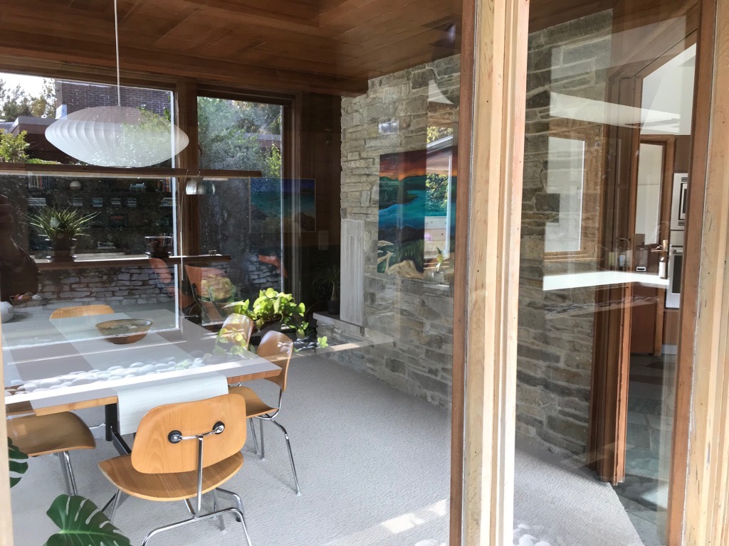 LOOKING INTO DINING ROOM FROM GREENHOUSE