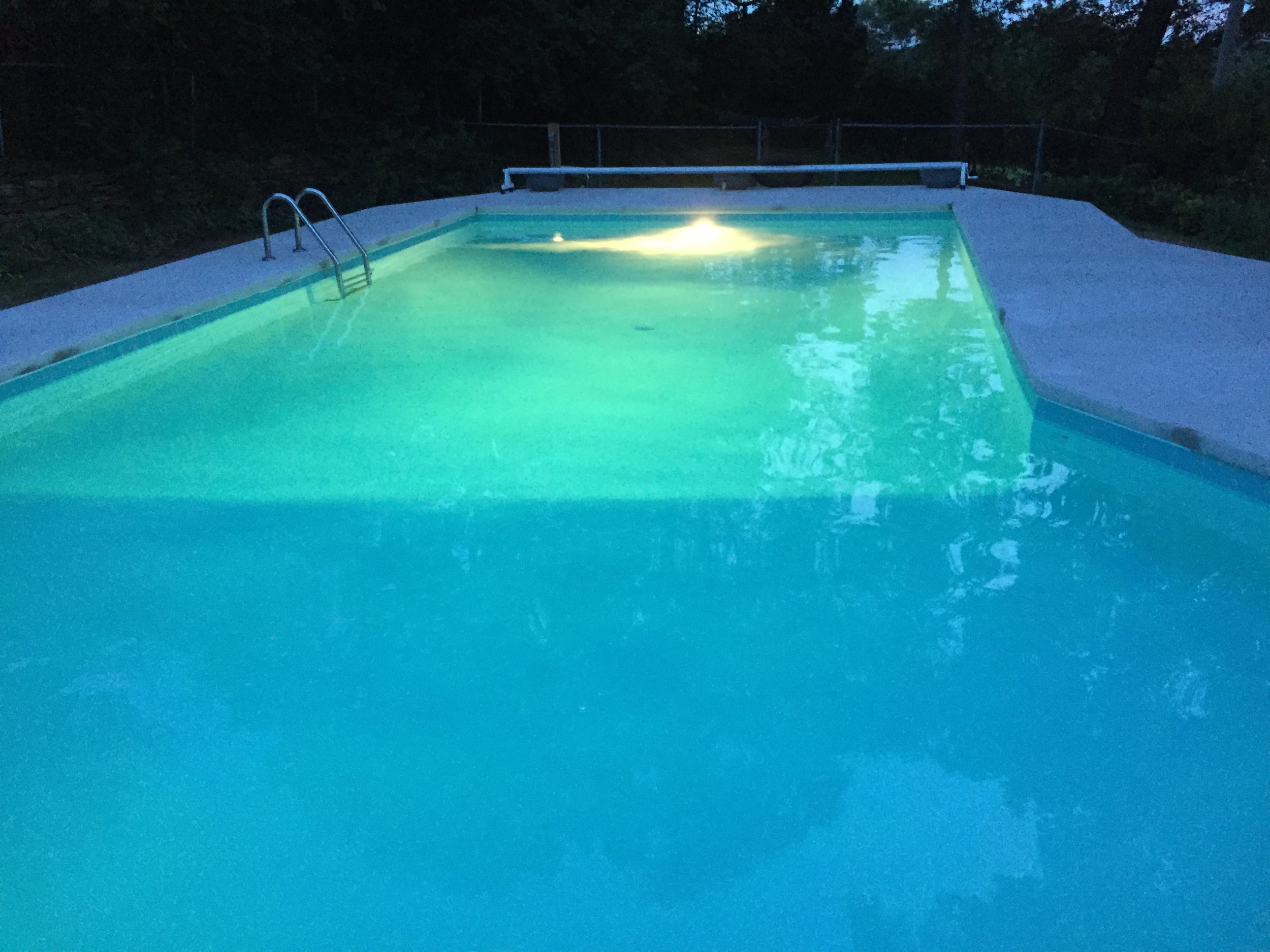 NIGHT VIEW OF POOL