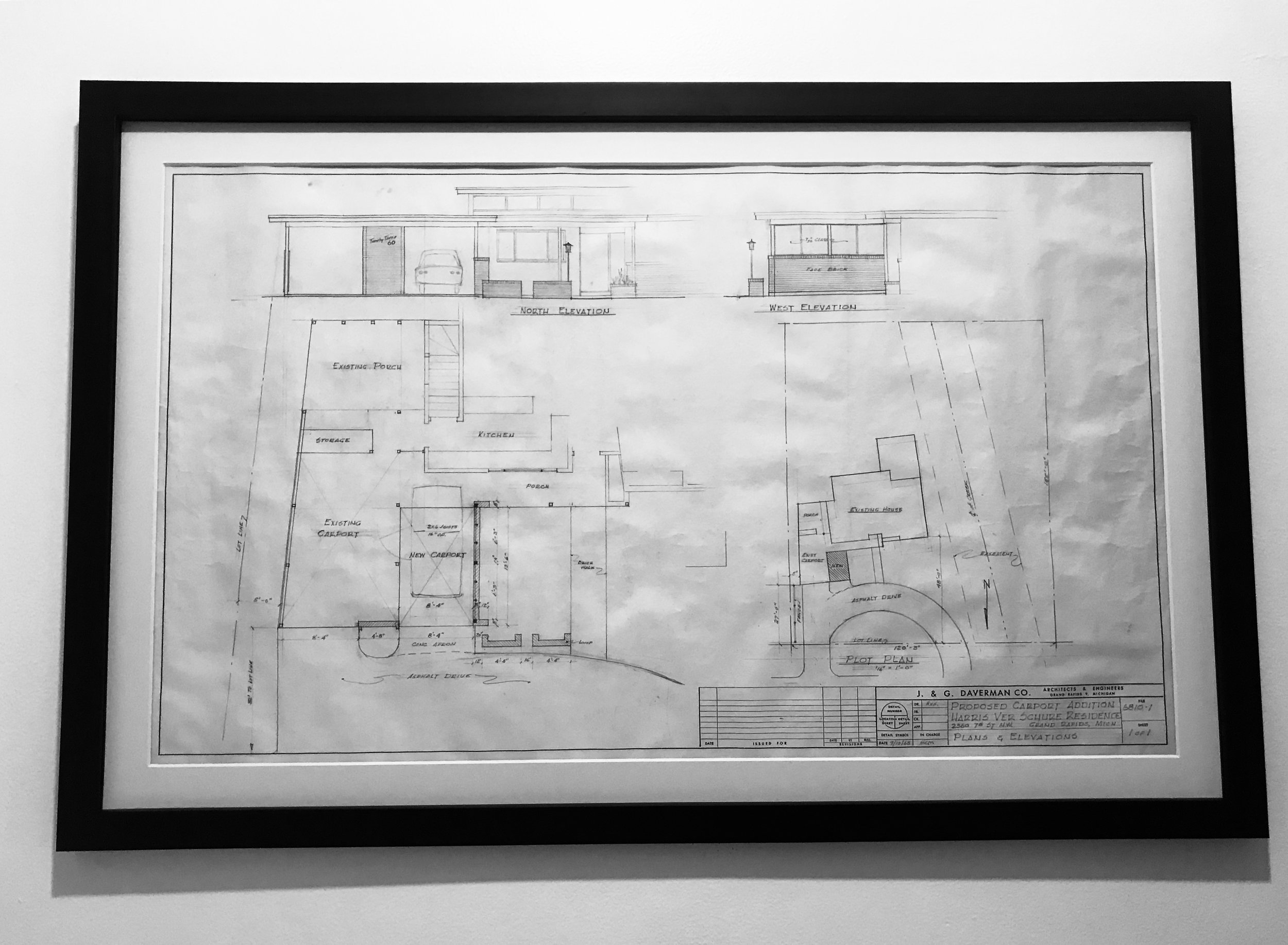 ORIGINAL ELEVATION DRAWING FOUND IN THE HOUSE