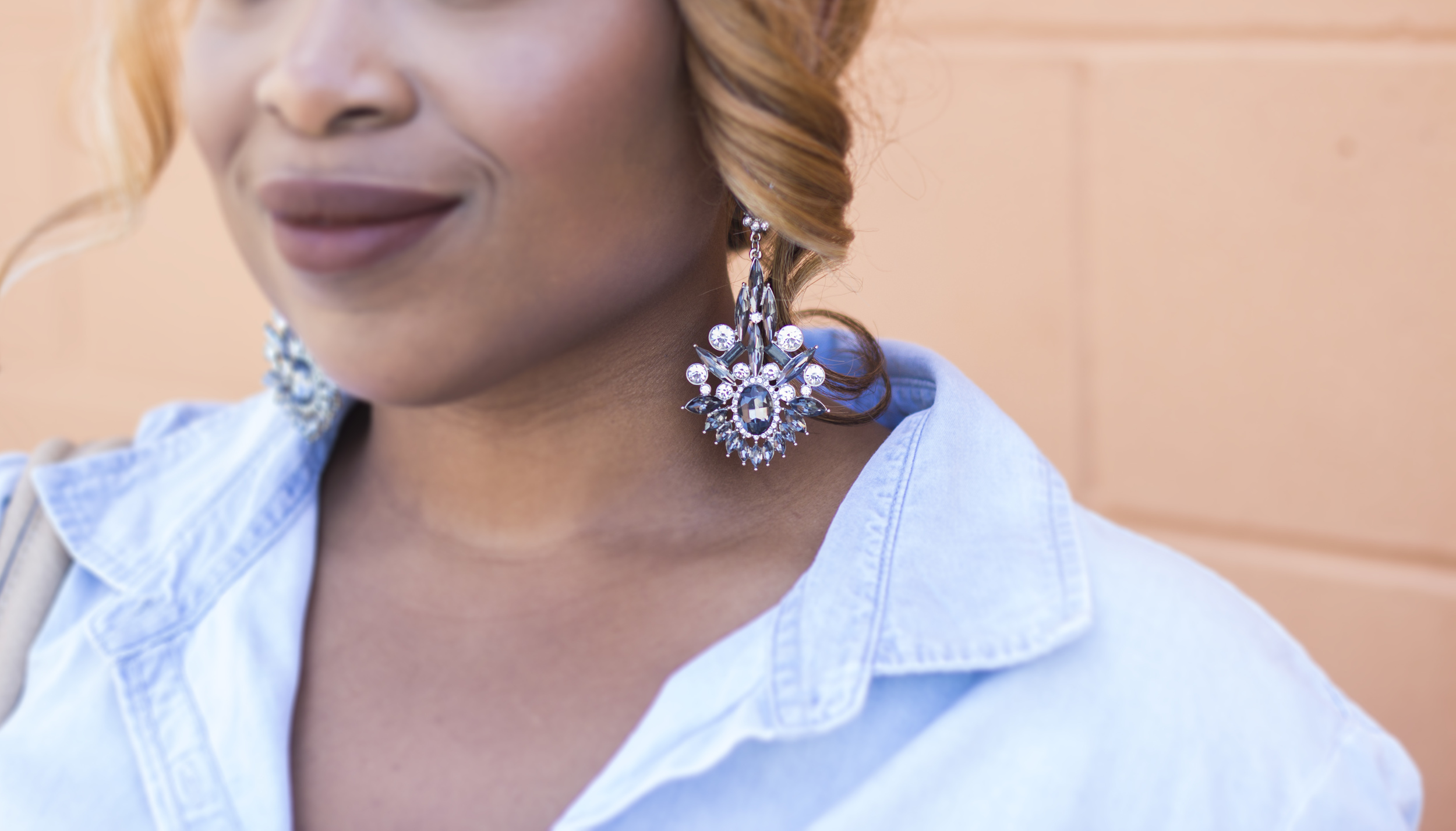  I love these gorgeous chandelier earrings, gifted to me by my mother. Chandelier earrings add softness to any look. 