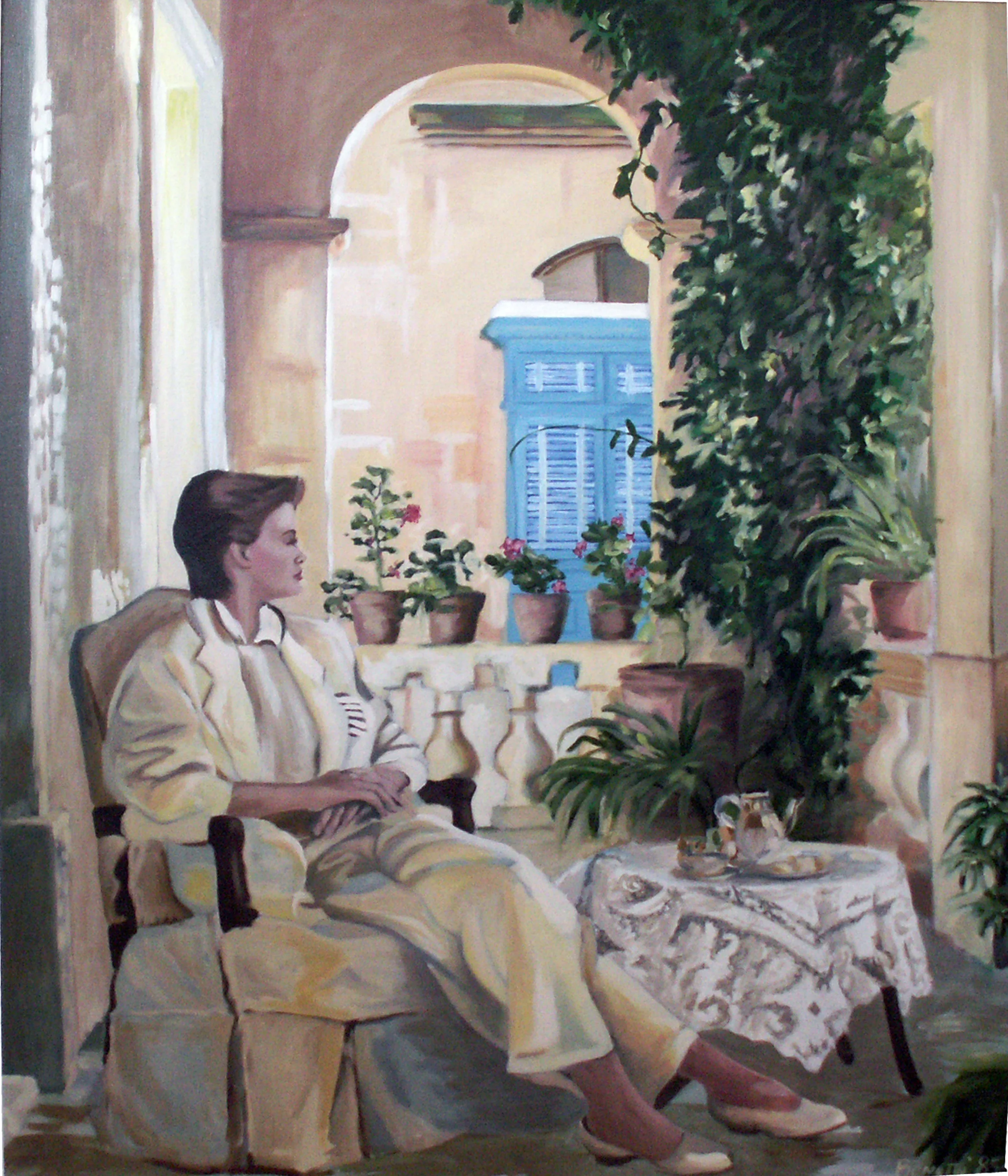 Tea on Italian Balcony