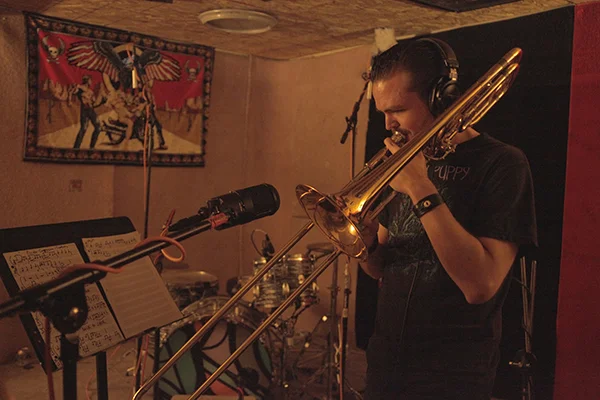Jhef adding his trombone into the mix