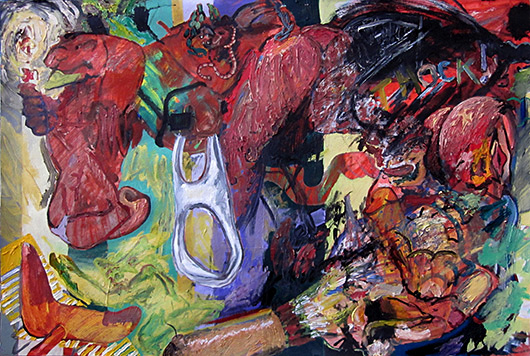 Thock , 2013 oil on paper, 76x51 cm