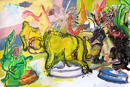 Untitled , 2013 oil on paper, 76x51 cm