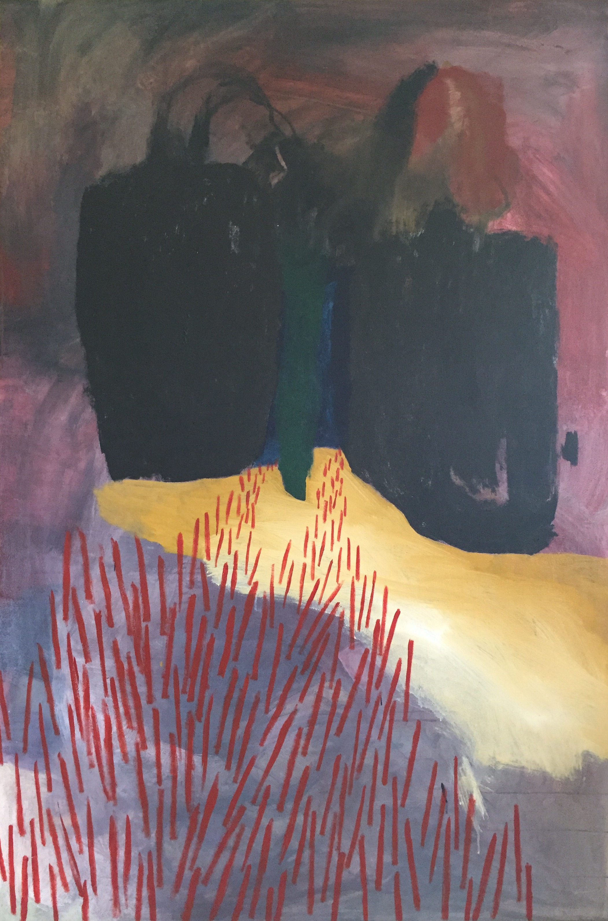   RINNE ABRUGENA   Off to the Slaughterhouse , 2017 acrylic on canvas 183 x 122 cm 