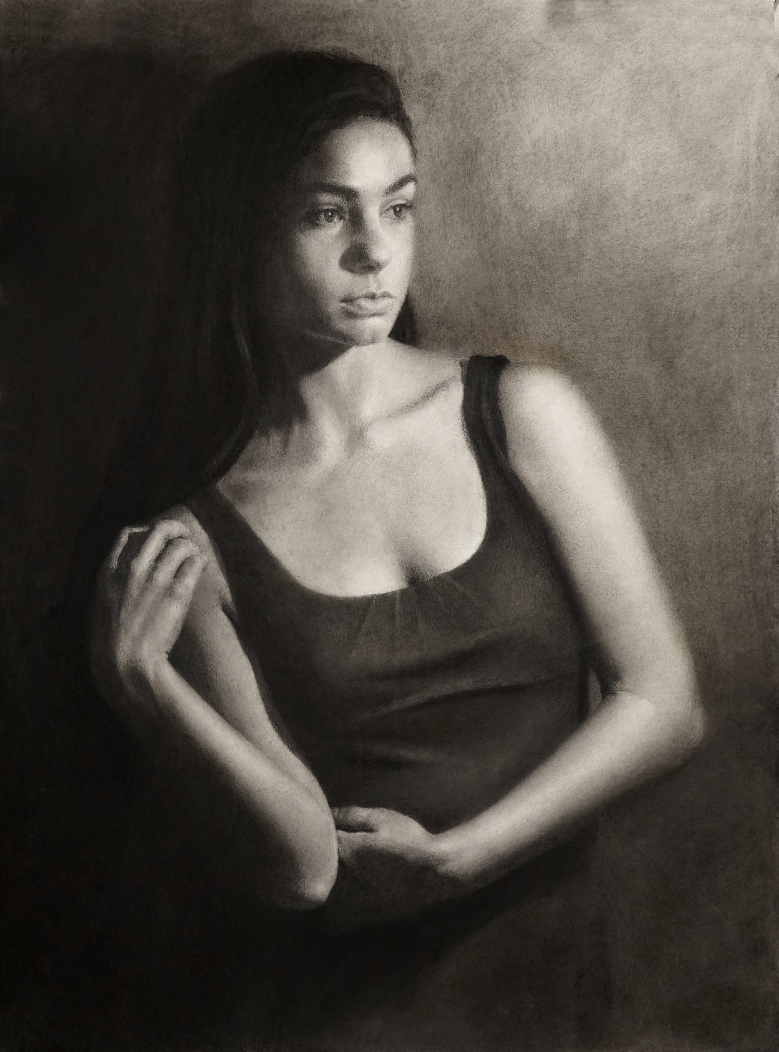 Sophia LaFrance, Life Drawing 1 student.