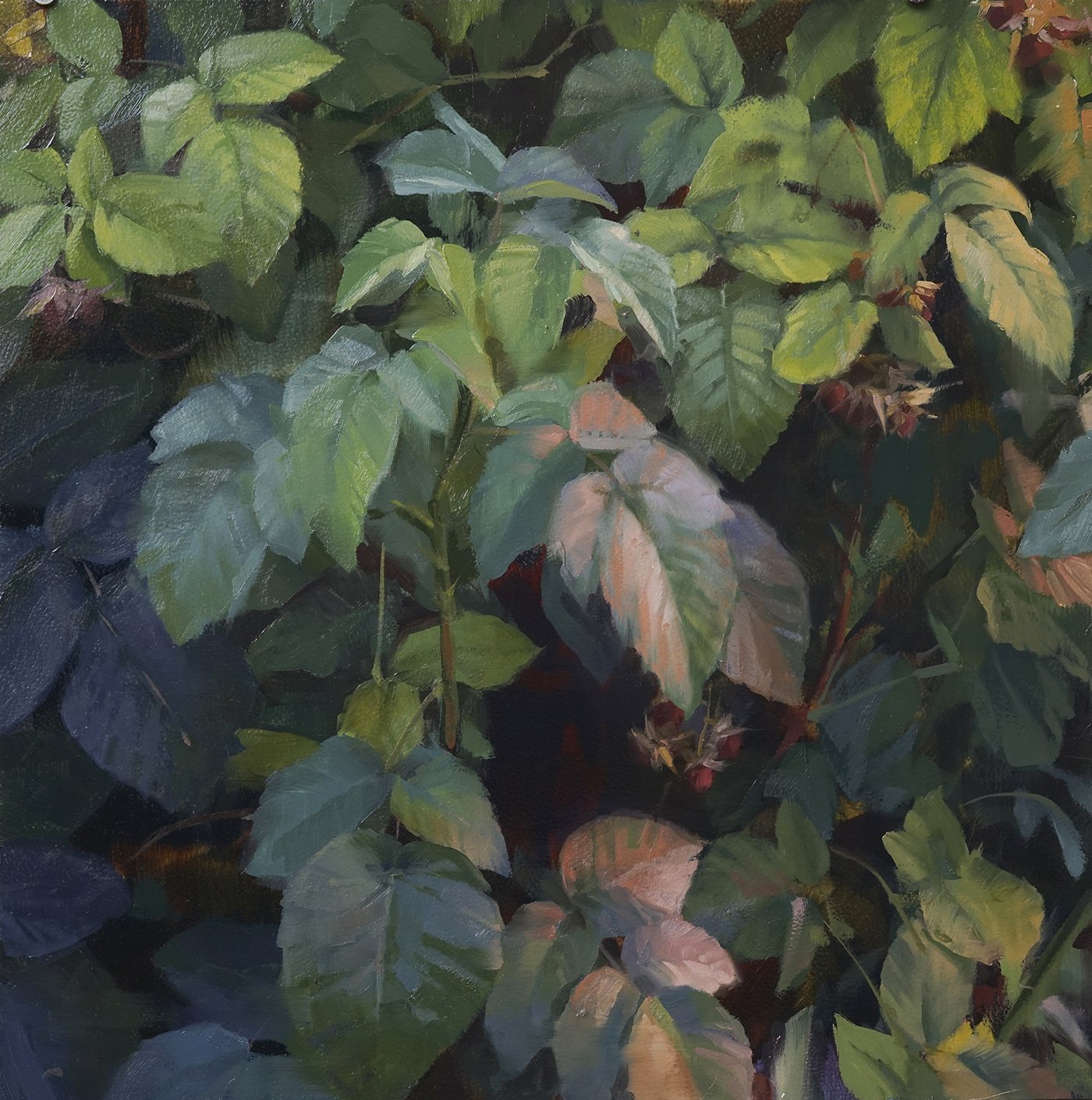 Bramble II . oil on panel. 12 × 12 inches. 2020. Private Collection.