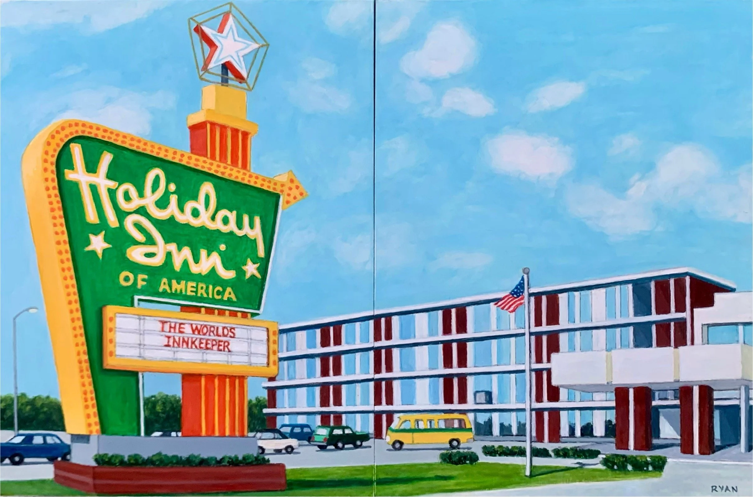 Holiday Inn (diptych) (sold)