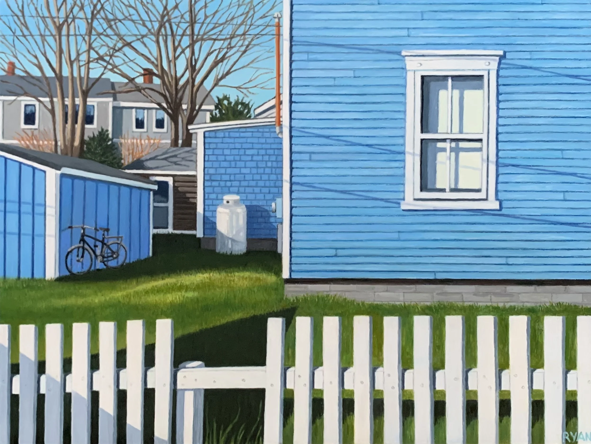 Blue House on the Corner