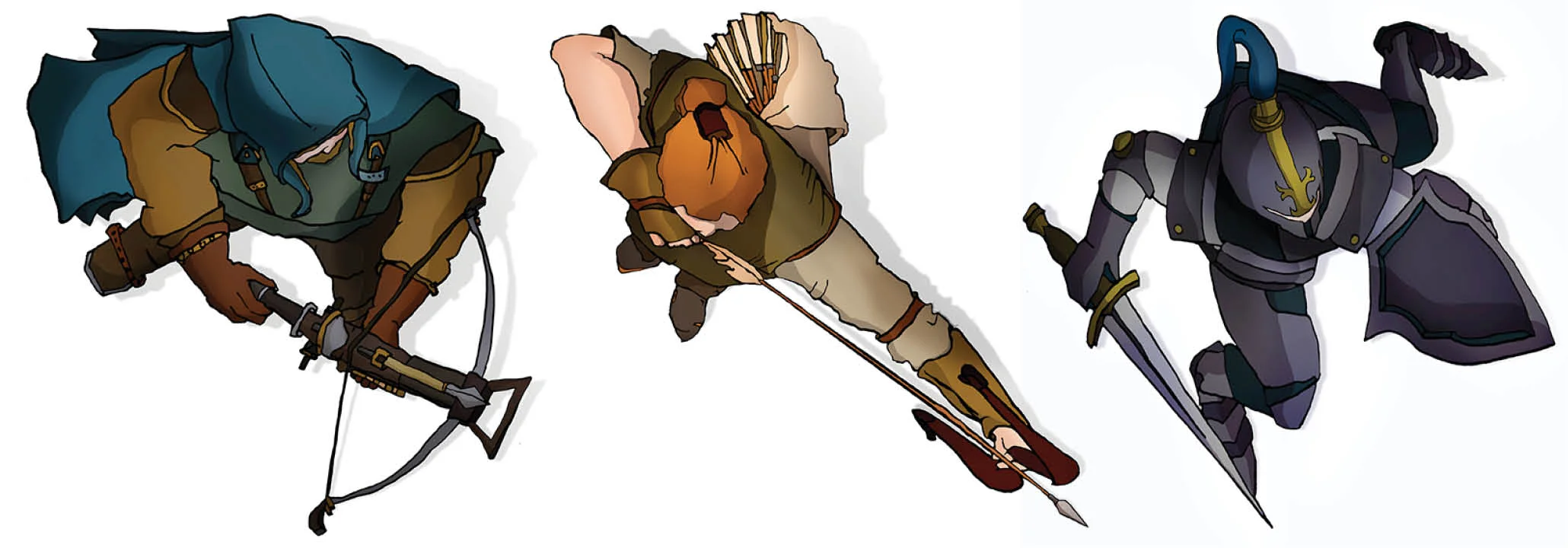 Top down view character rpg token artwork