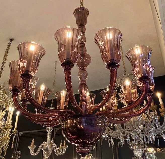 Rare purple Murano chandelier