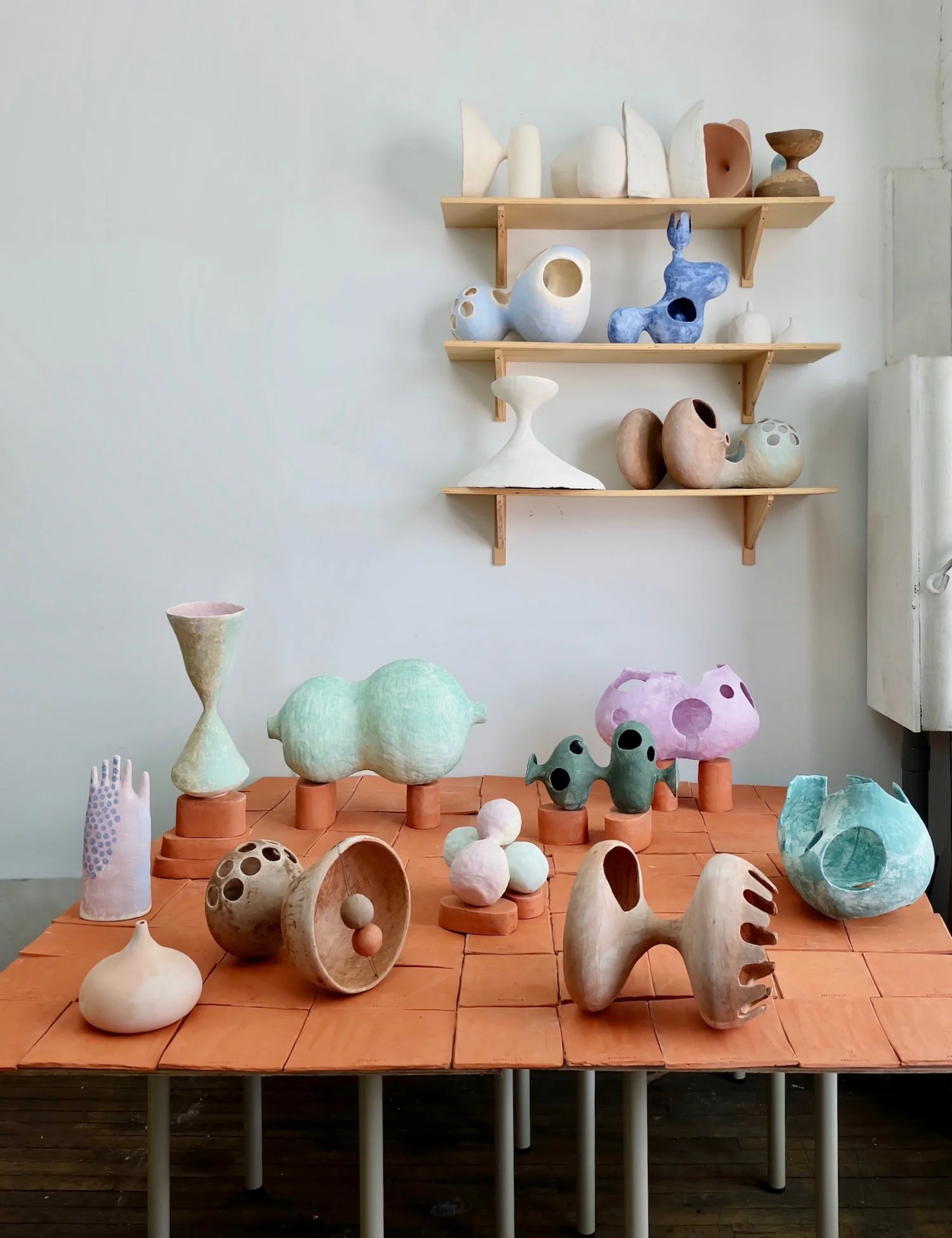 Possibly Tools, installation view, in the artist's studio, Brooklyn, NY, May 15, 2018,