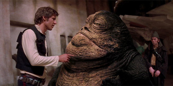 La homo estas Han Solo Jabba ne estas homo