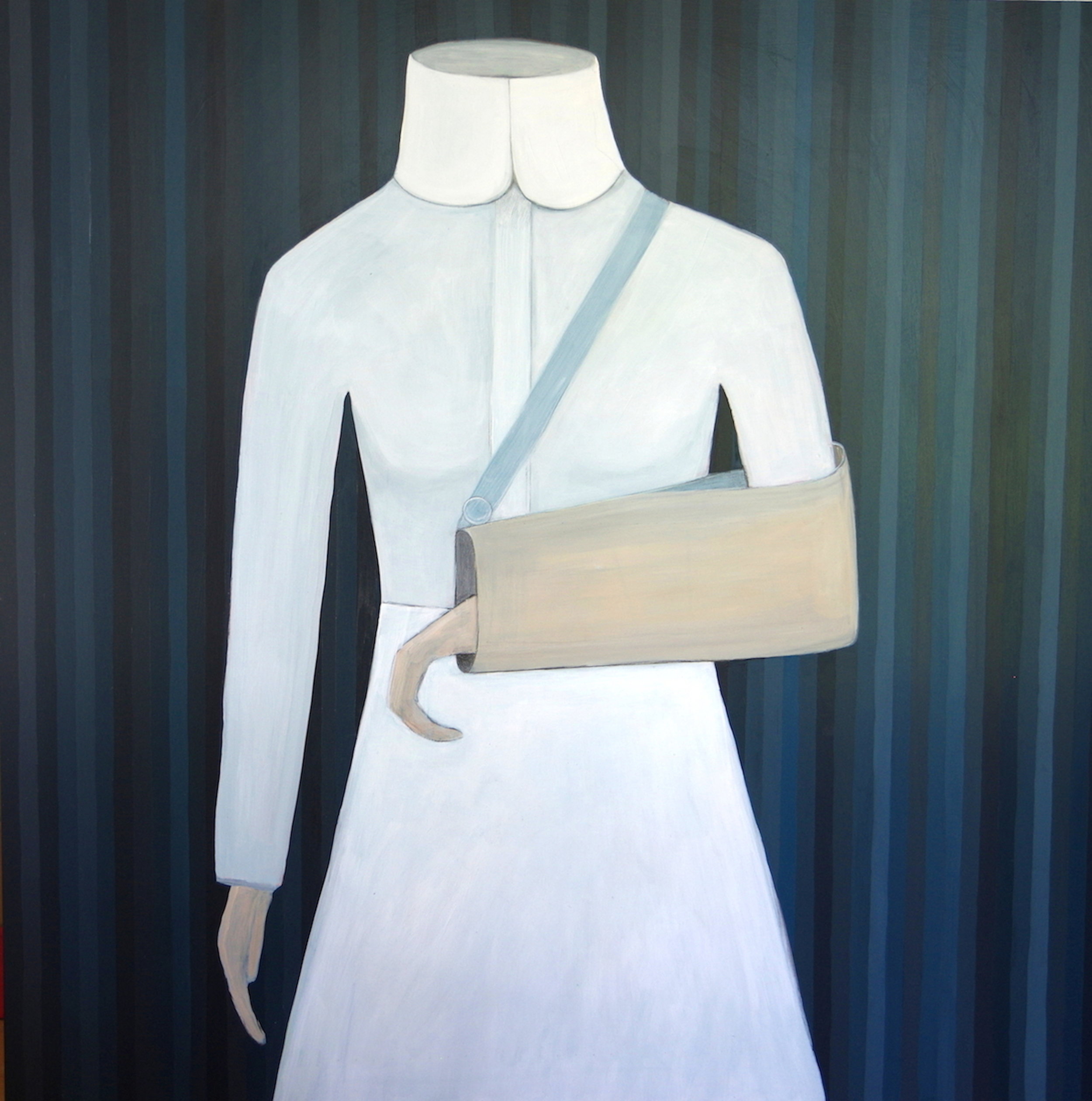 White Dress With Broken Arm