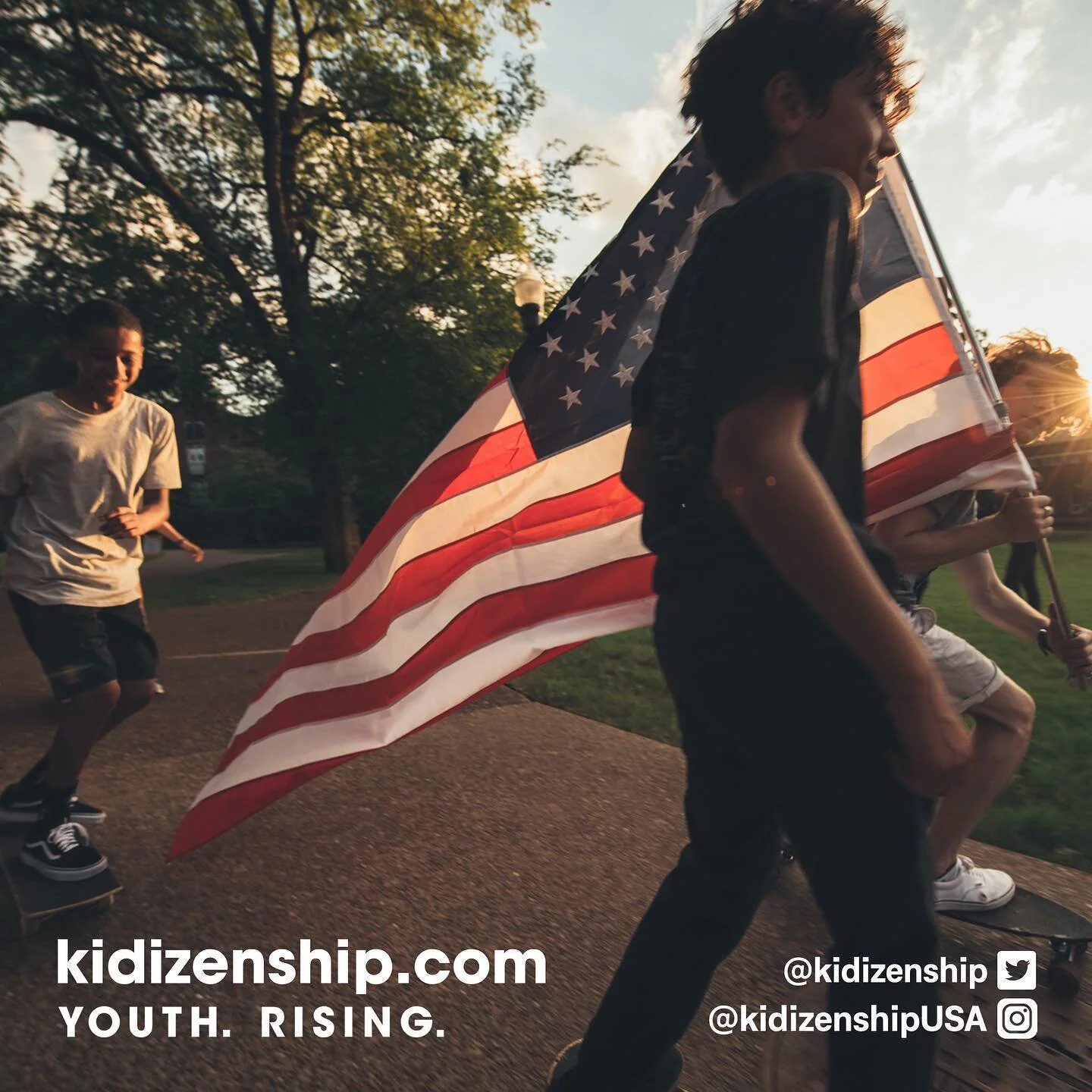 Big day today! I&rsquo;m so excited to announce the launch of Kidizenship, a non-partisan platform for political tweens and teens. The goal: to give kids age 8-18 a voice in the 2020 elections. We&rsquo;re starting with a series of creative contests on @instagram
Contest # 1: Design your own American flag. We&rsquo;ve got a killer panel of judges including @betoorourke 
Follow @kidizenshipUSA and head to Kidizenship.com for details! Link in bio. 

The idea for this began just after President Trump took office in 2017, in our living room, where we gathered kids from about 20 families of all political stripes to discuss the rights and responsibilities of U.S. citizens. Over a few months we built a kind of Boy Scouts/Girls Scouts troupe for politics. Now it&lsquo;s evolving into an online civics magazine and launching with a series of creative contests. 
&ldquo;Fly Your Flag&rdquo; will be followed by: Write Your Hero. Sing Your Anthem. Champion Your Cause. Make Your Speech. Build Your Monument. 

If the idea strikes a chord, please share Kidizenship.com with your schools and teachers &mdash; and rally your neighbors and kids and nieces and nephews to join the contests! 

The most important voices in the 2020 election are the citizens still too young to vote. We want to give them a place to tell their truth and share their ideas. 

I&rsquo;m excited to be working on this with @hollykorbey @bettyrockr @drewrollo and @yveassad (Yve took this gorgeous photo in slide 1). I&rsquo;m grateful to @msalicerandall who helped me dream up this idea and @mksmeacham @songsherpa @onefamilyonearth and @clarelevy who have brainstormed it over the years. 

Can&rsquo;t wait to share the flags as they come in! ⚡️🇺🇸⚡️ #timeforaction #flyyourflag #kidizenship 

(NOTE that for now the Insta handle is @kidizenshipusa not @kidizenship )