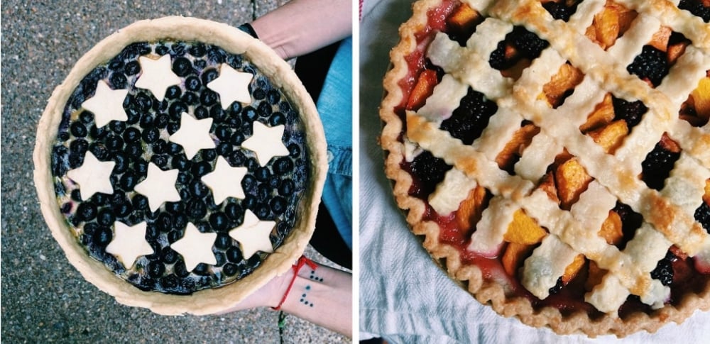 Two of my #muriels50pies creations during my personal challenge.