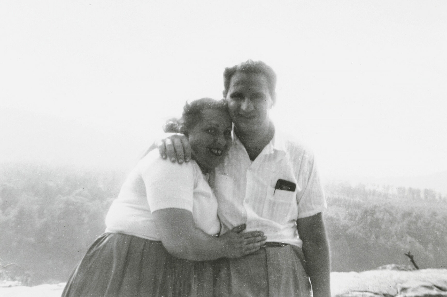  My first photograph:  My Parents, July, 1951 