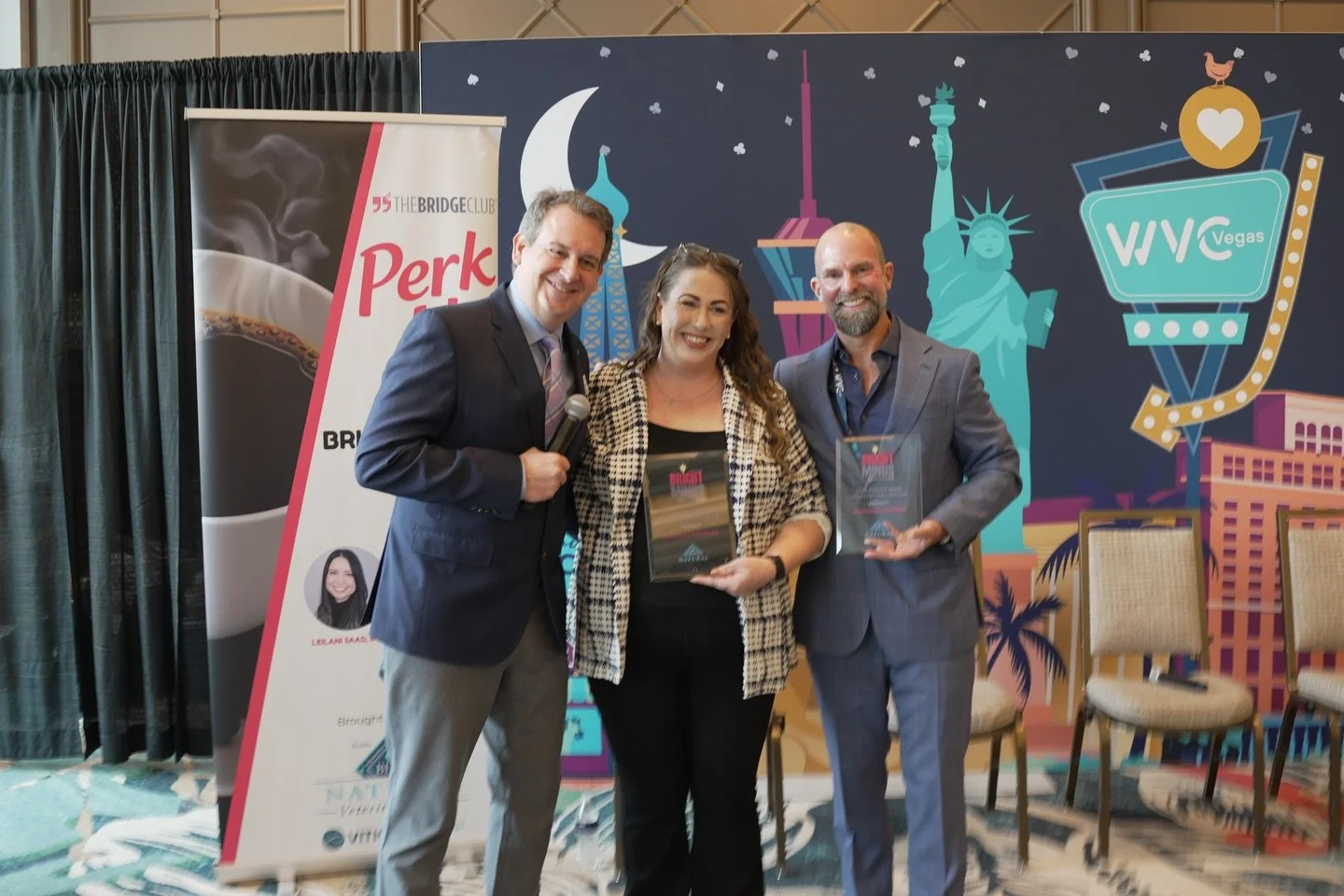 Thank you so much to the @bridge.club and @viticusgroup_animalhealth for awarding our podcast @veterinaryviewfinder the inaugural Bright Minds Industry Influencer award! Ten years ago we committed to &ldquo;tackling the toughest topics in veterinary 