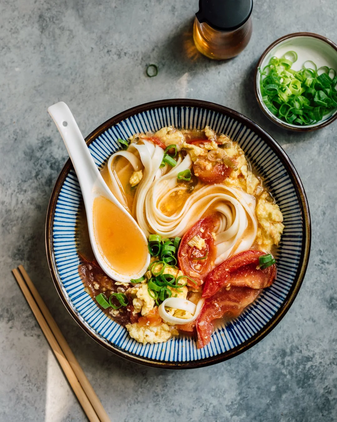 Tomato Egg Noodle Soup