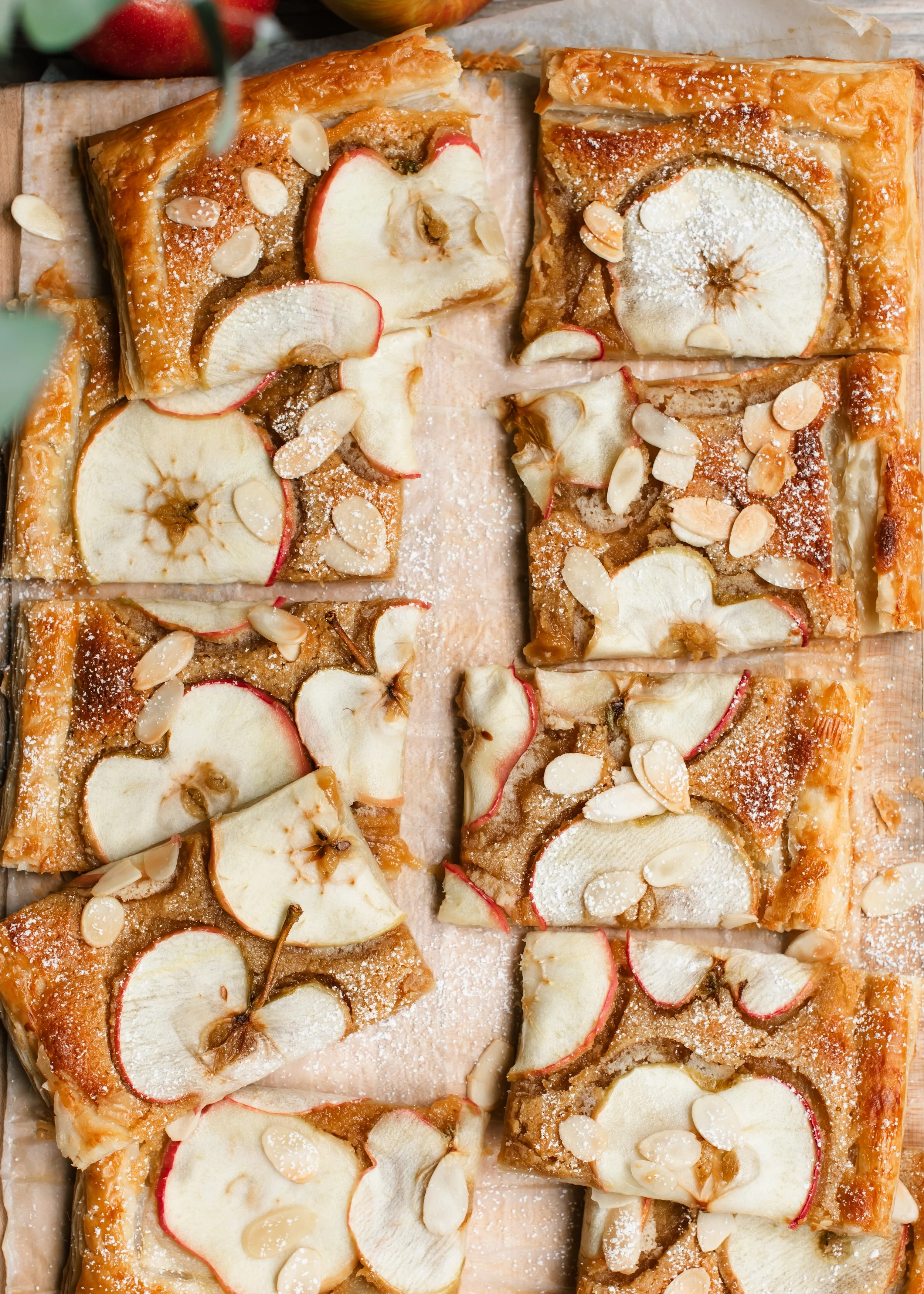 Apple Tahini Frangipane Tart