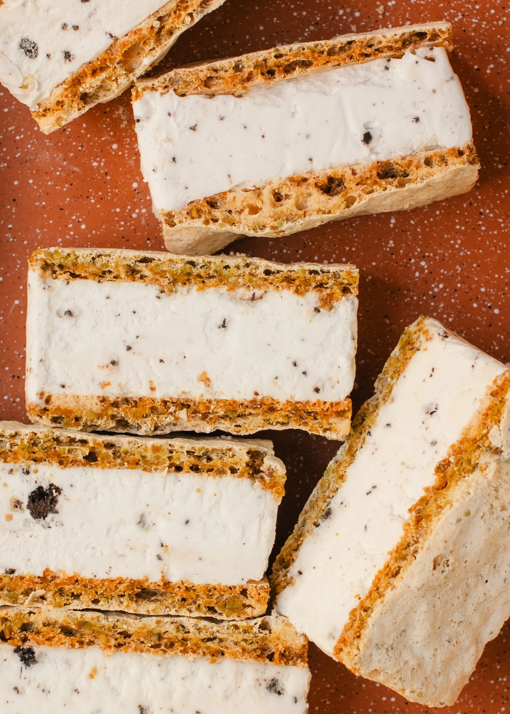 Pistachio Dacquoise Ice Cream Sandwiches