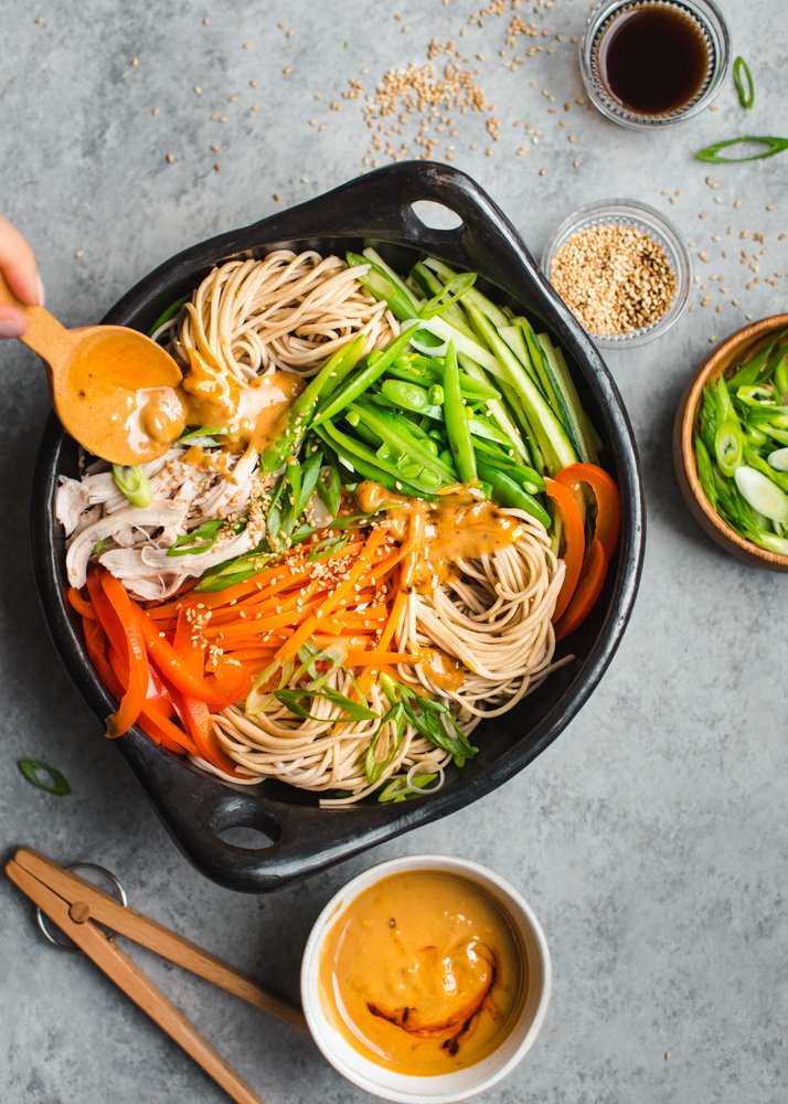 Chilled Noodles with Spicy Peanut Sauce
