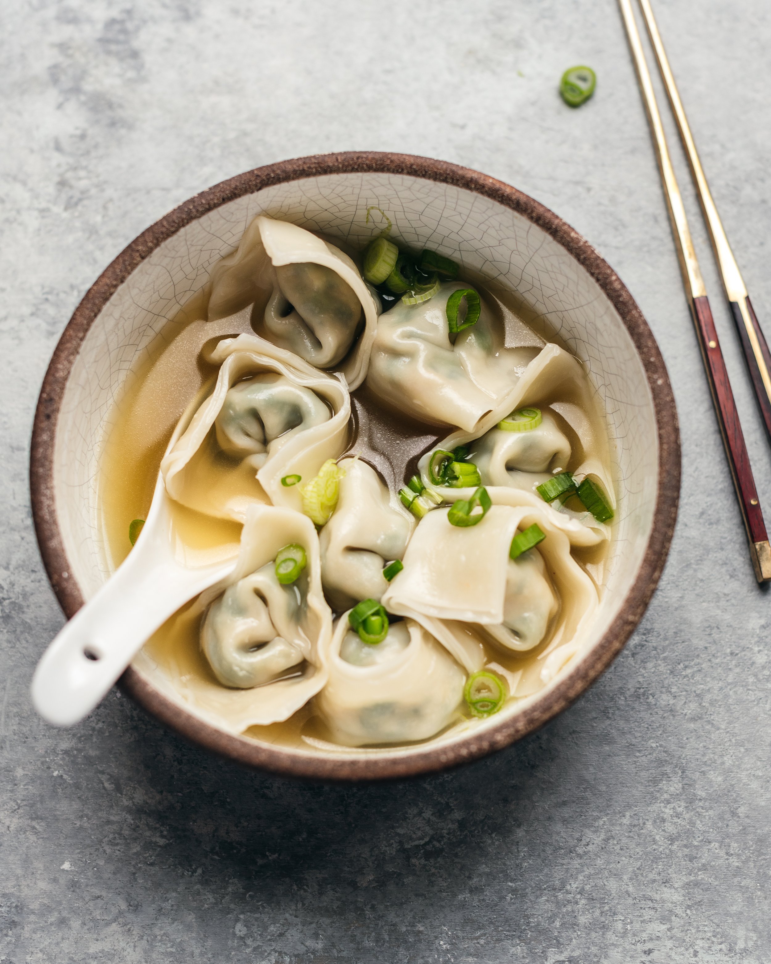 Shanghai Pork and Bok Choy Wontons