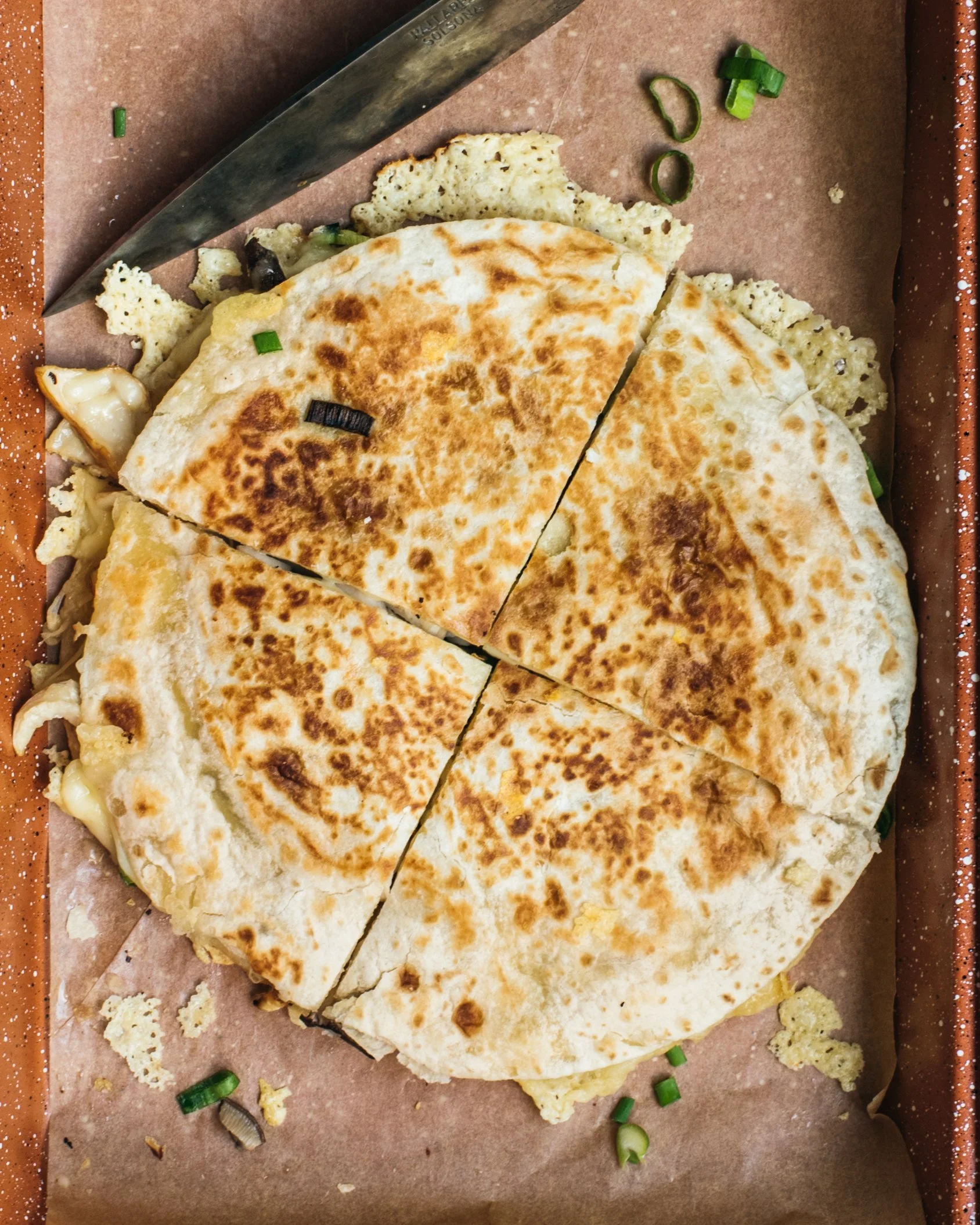 Easy Mushroom and Cauliflower Quesadillas — saltnpepperhere