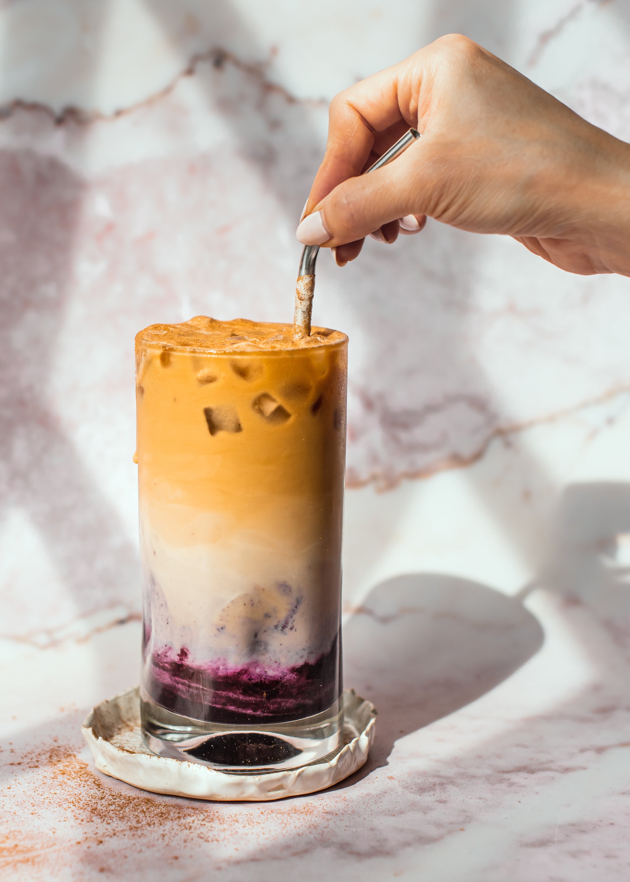 Easy Iced Matcha Latte - Celebrating Sweets