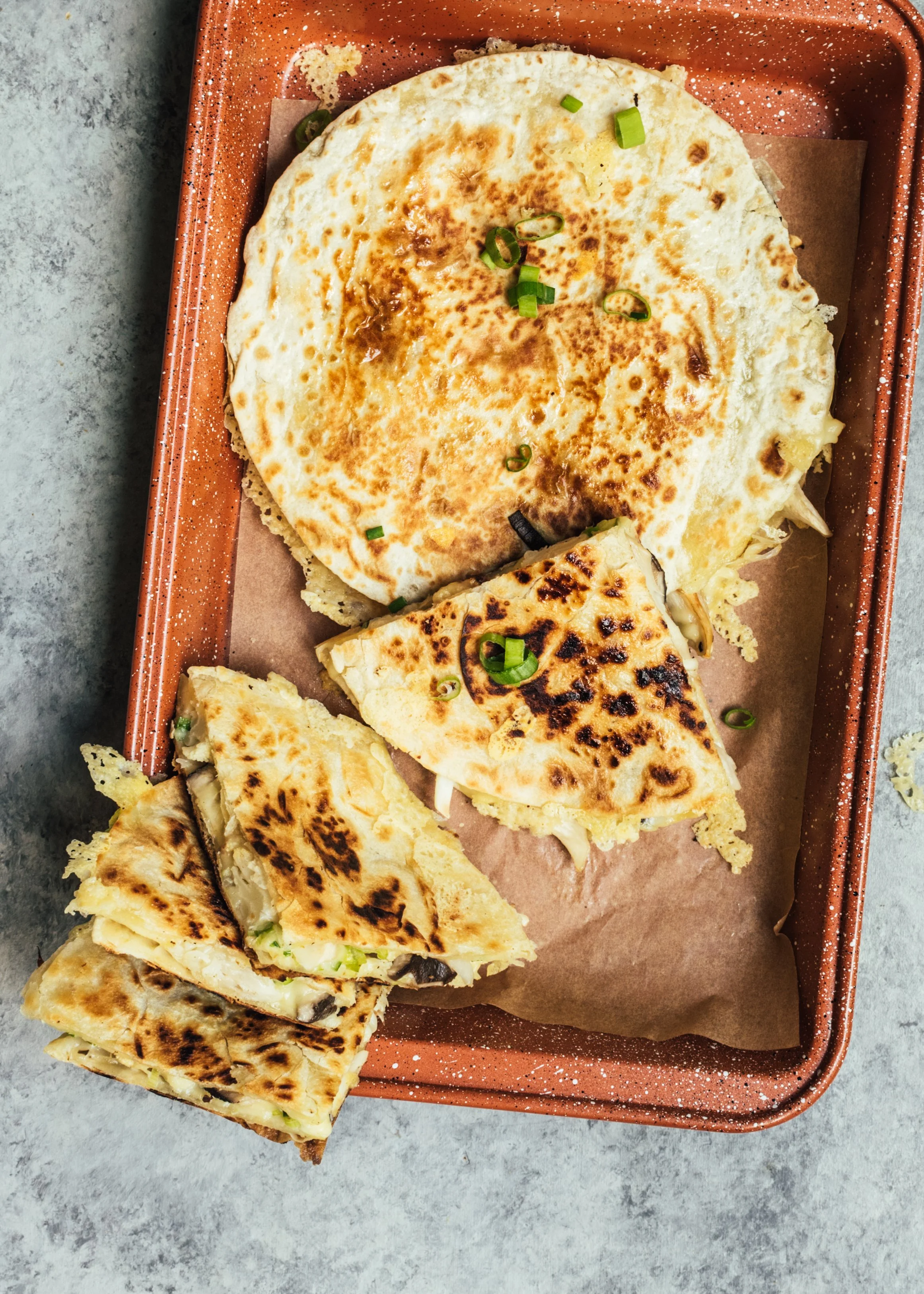 Easy Mushroom and Cauliflower Quesadillas — saltnpepperhere