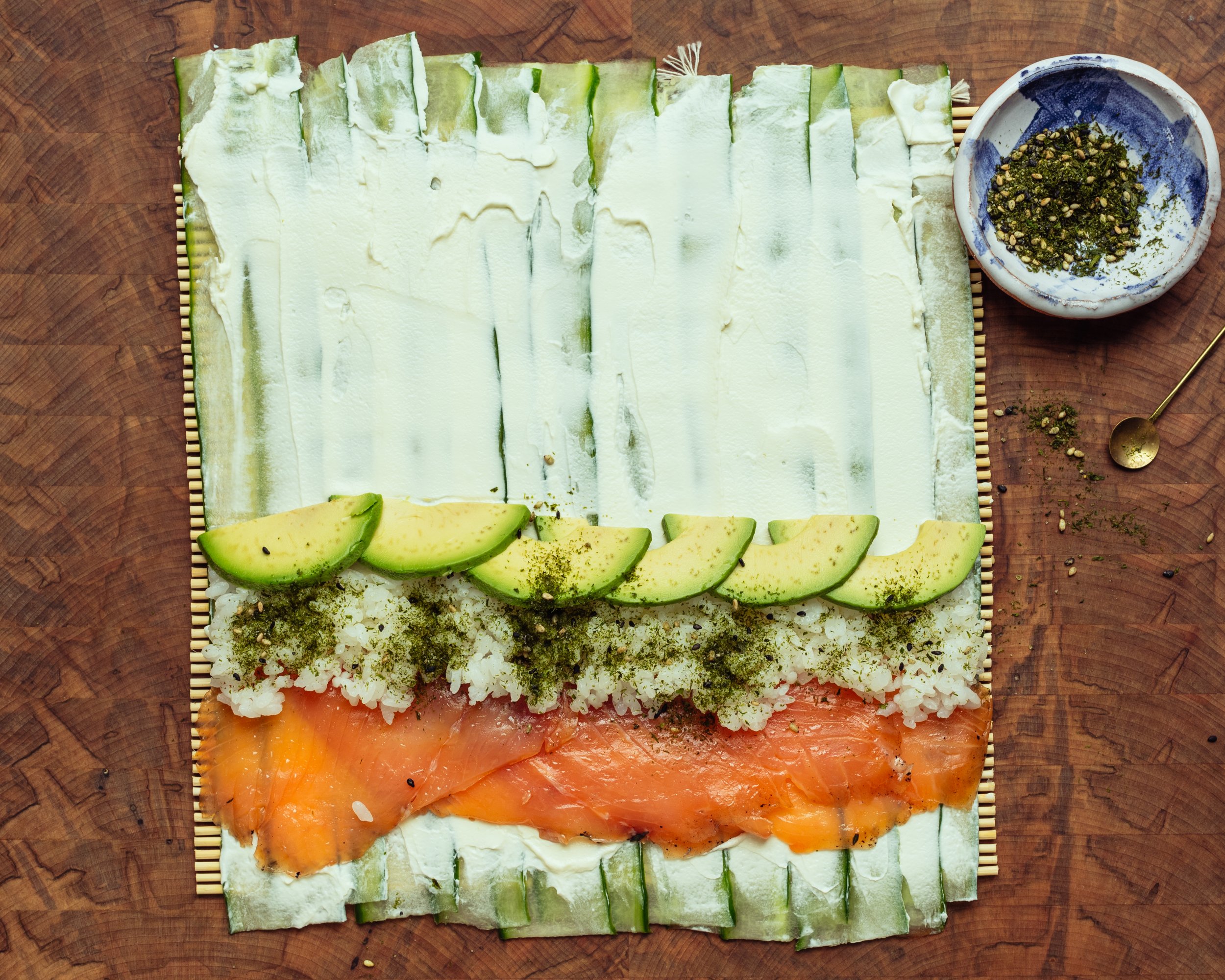 Cucumber Wrapped Sushi Roll — saltnpepperhere