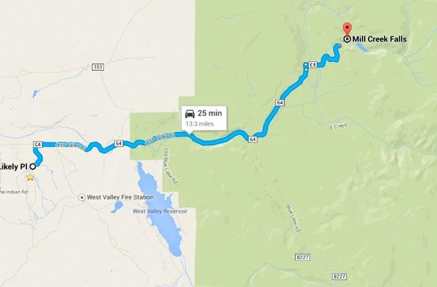 Likely Place to Mill Creek Falls / Clear Lake