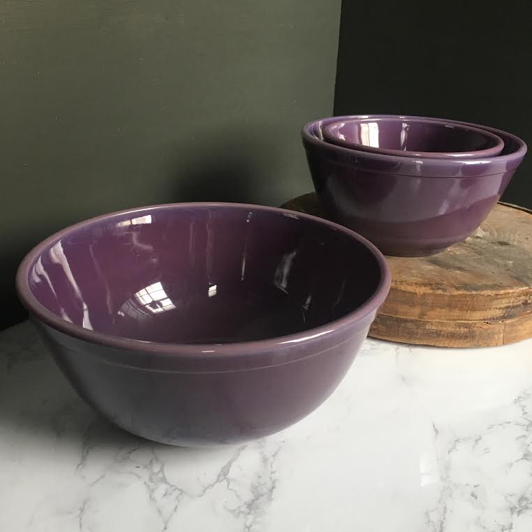 Eggplant Mixing Bowl Set — WARSAW CUT GLASS