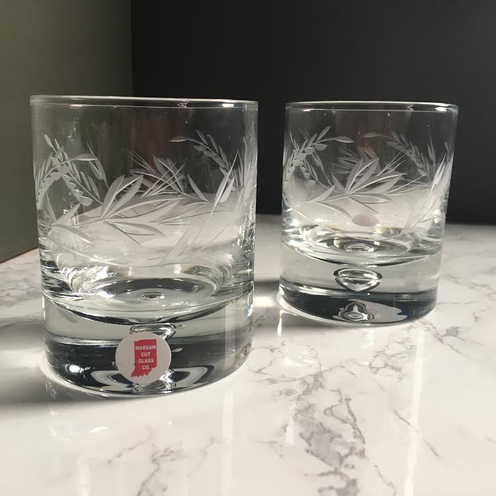 Cut Crystal Rocks Glasses