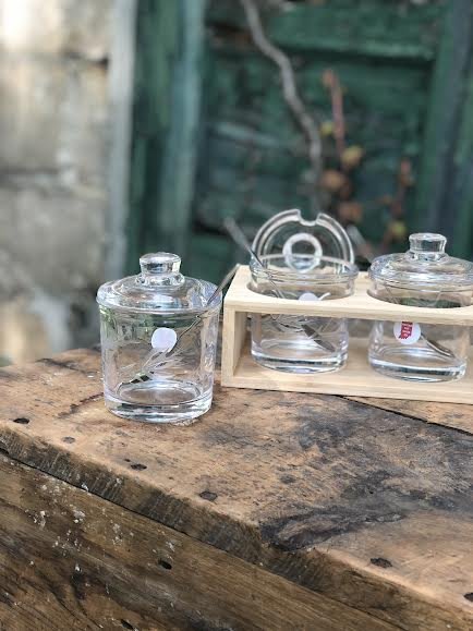 Condiment Set in Rye — WARSAW CUT GLASS