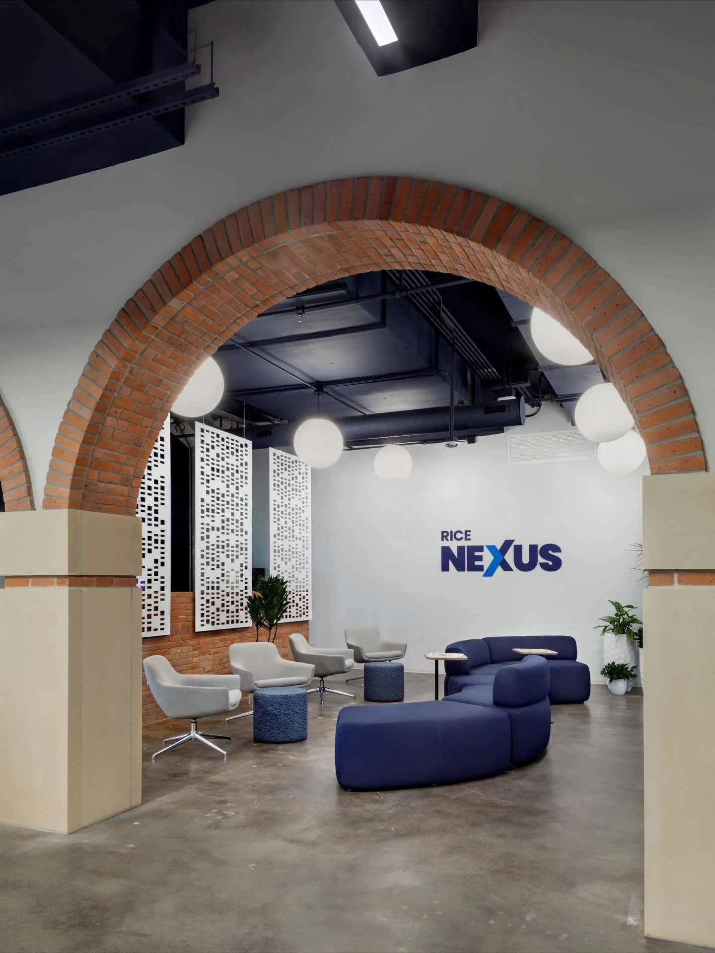 Rice Nexus&rsquo;s second space at the Ion! This space is 7,600 SF equipped with a gorgeous entry area for clients to lounge, private phone booths, a spacious kitchen, workstations, and private offices. This space is designed for creativity, where th