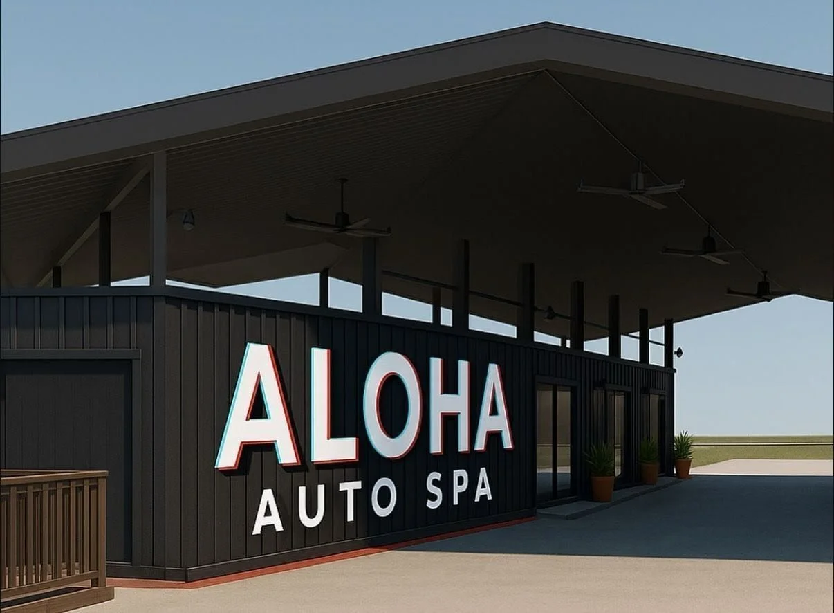 On the 6th Day of Design TDS gave me the renderings of Aloha Auto Spa! We are so excited to be working on Aloha&rsquo;s new location on West Dallas. Stay tuned for more in 2026 🚗